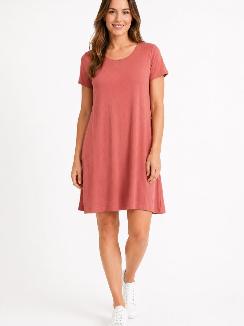 American Tall Coral Swing Dress Size L-Tall